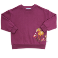 ENFANT TERRIBLE Sweatshirt mit Pferdedruck in aubergine