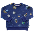 Enfant Terrible -  Sweatshirt mit Planetendruck in midnight-greymelange