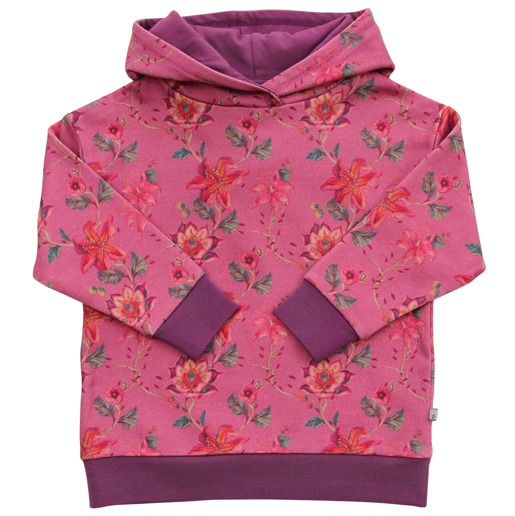 ENFANT TERRIBLE  Hoodie mit Blumendruck in light aubergine-burnt red