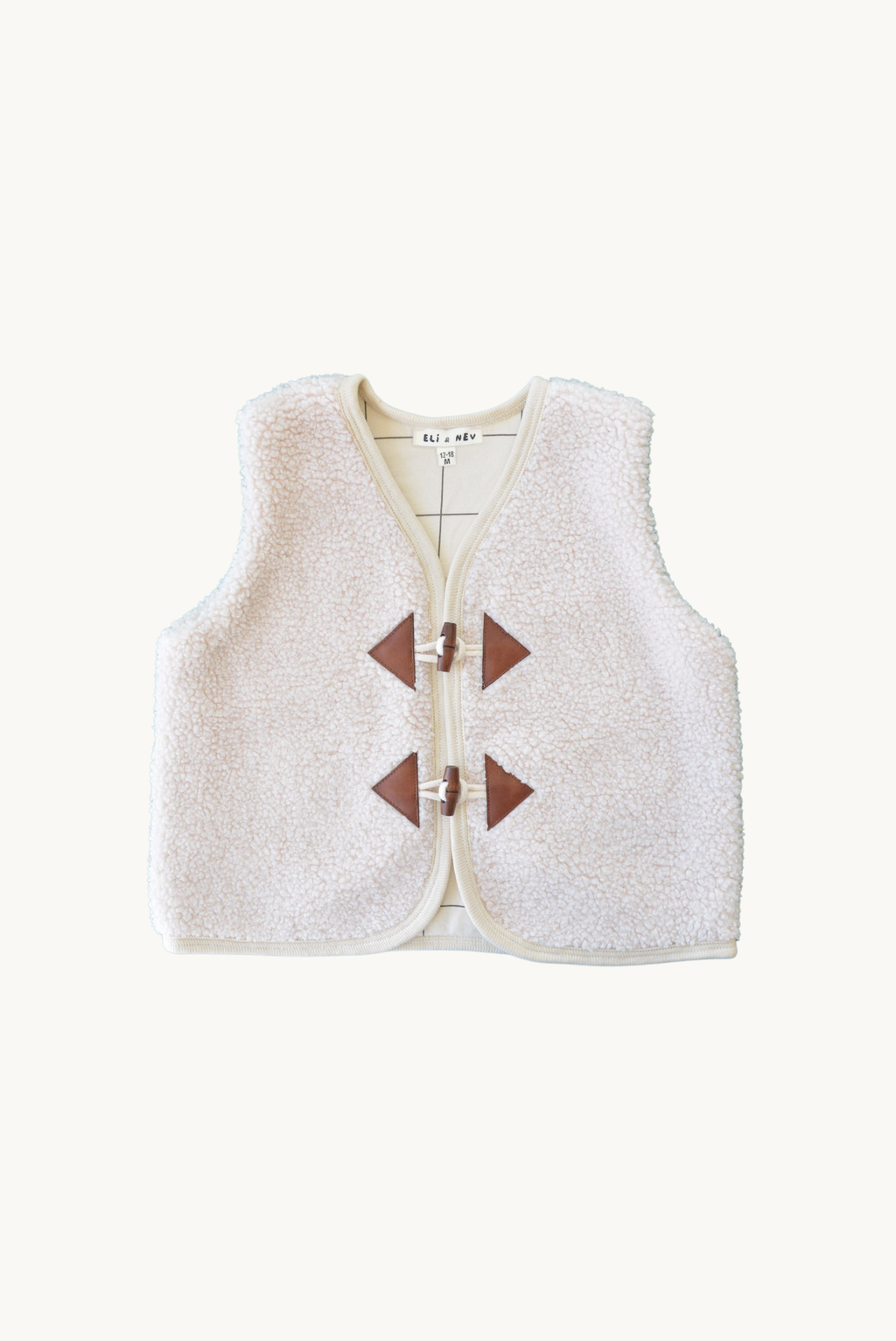 Unisex Baby-Kleinkind Teddyweste mit kariertem Futter