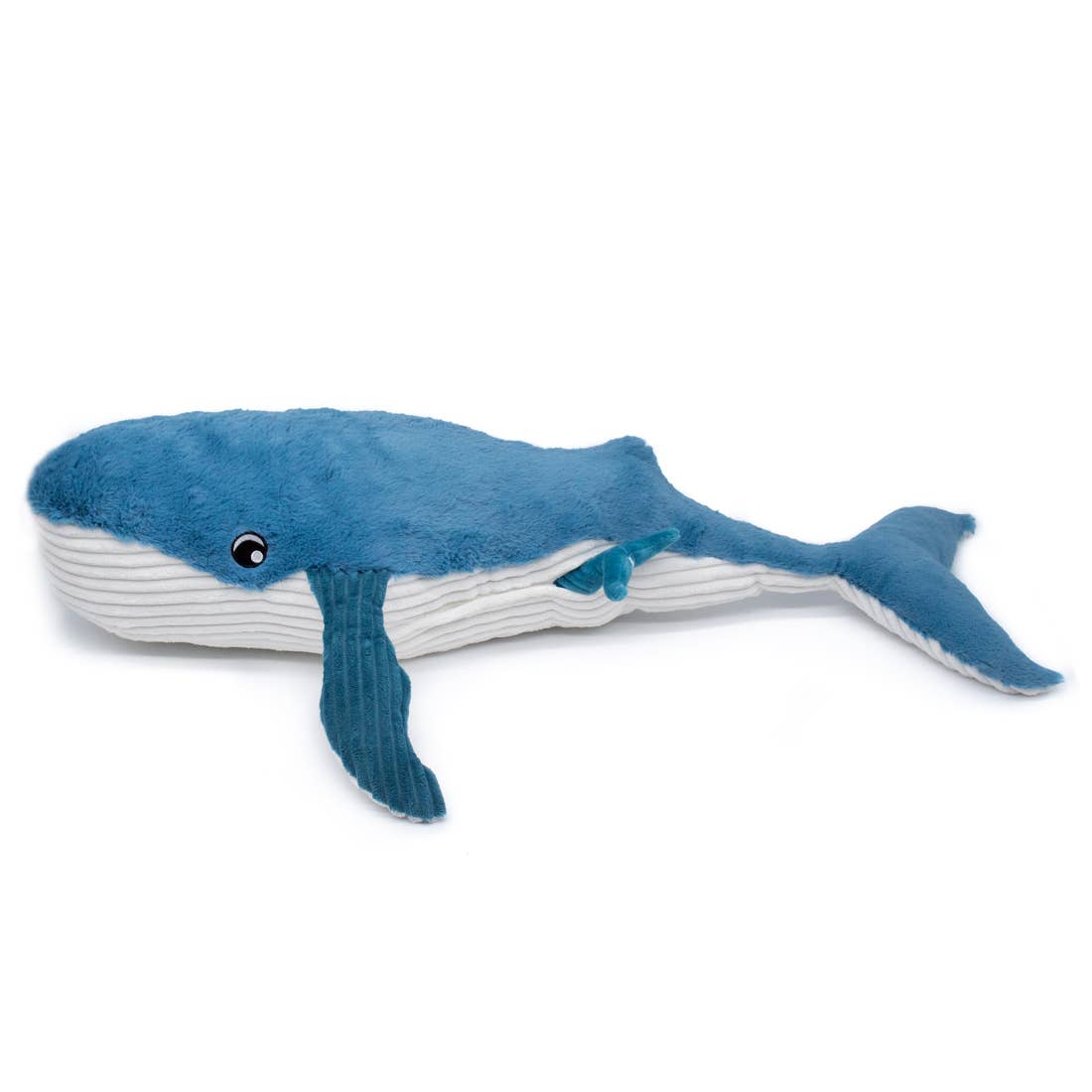 LES PTIPOTOS - 80 cm riesiger Wal mit Baby Plüsch blau