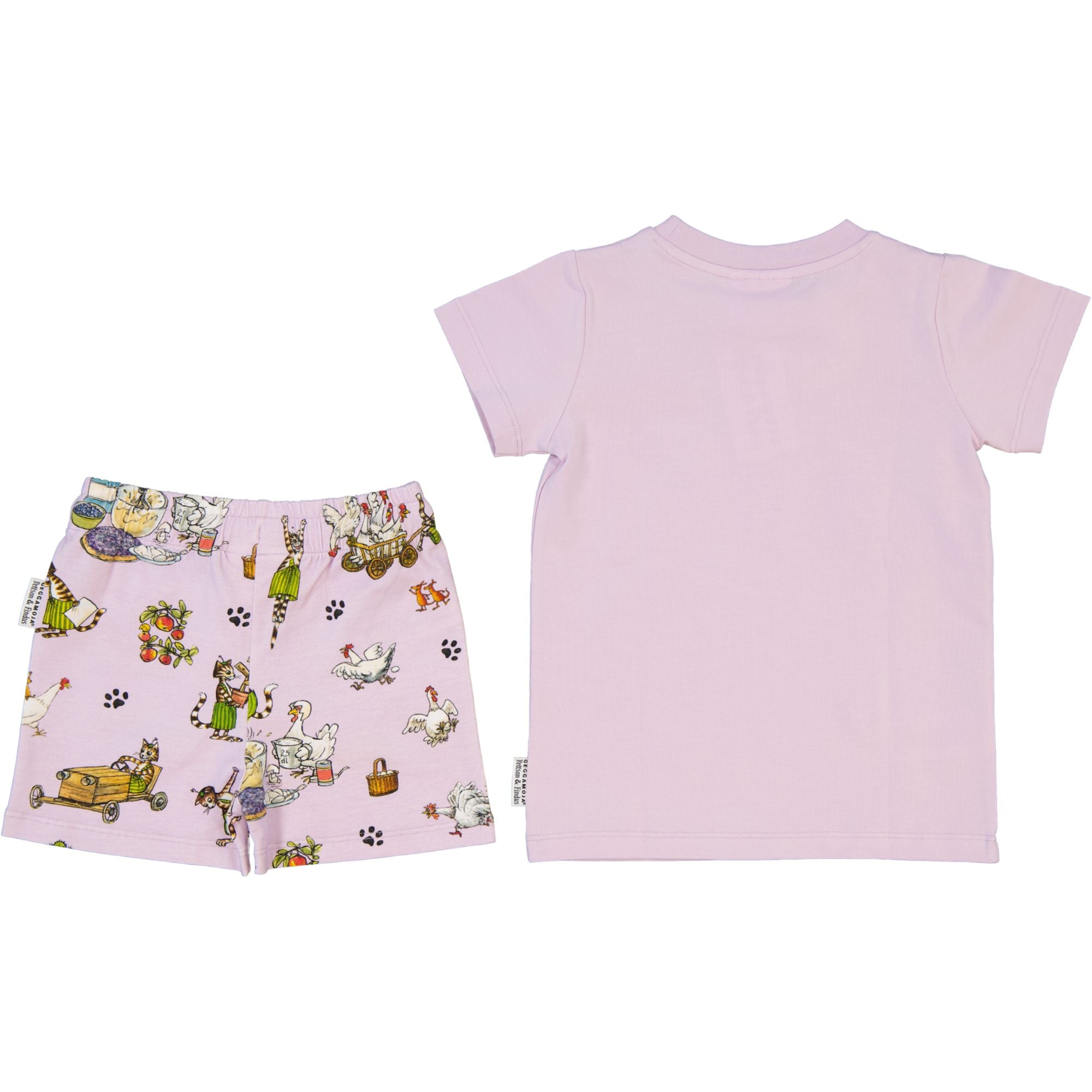 Sommer-Set mit Shirt und Shorts Pettersson und Findus Farbe flieder von Geggamoja