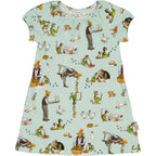 Kleid mit Pettersson und Findus Motiv in Farbe mint von Geggamoja