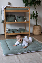 Baby Spielmatte / Krabbeldecke aus Biobaumwolle - Farbe eucalyptus