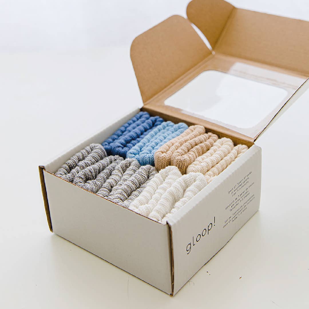 Gloop! Packung mit 7 Socken Blau/Beige/Braun/Grau