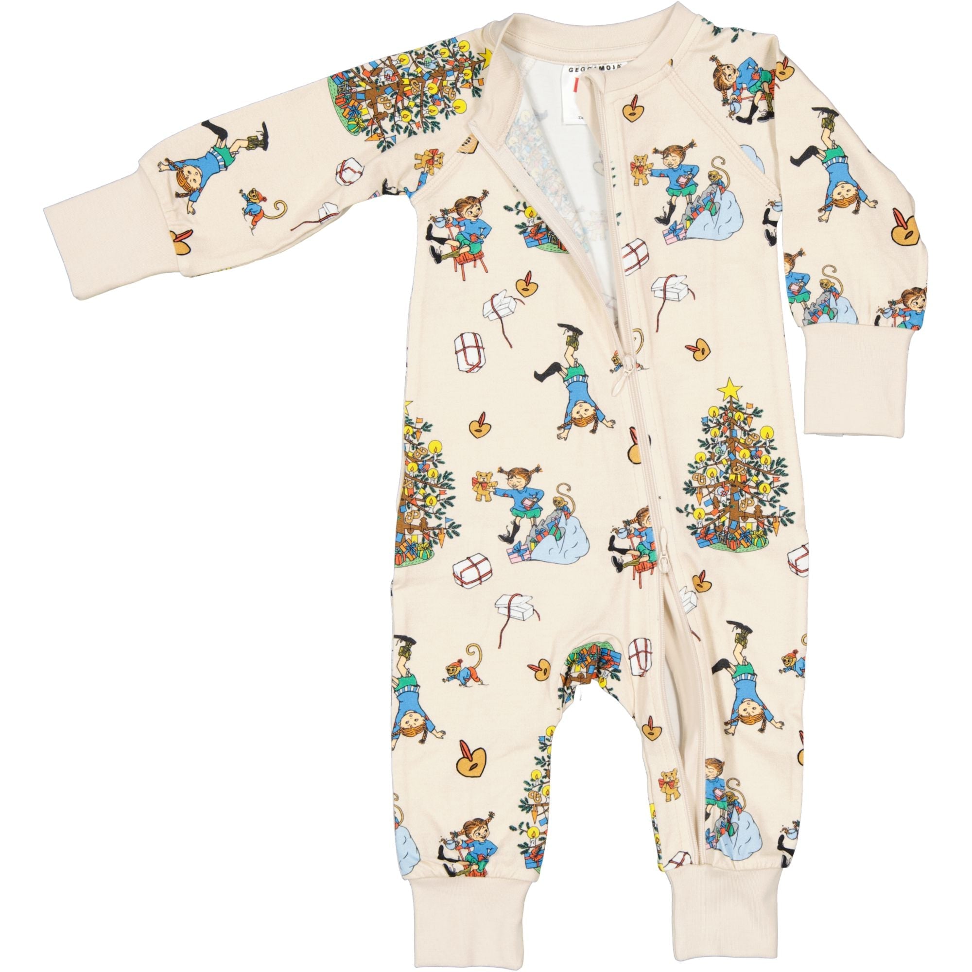 Pippi Langstrumpf Pyjama mit Weihnachtsmotiv