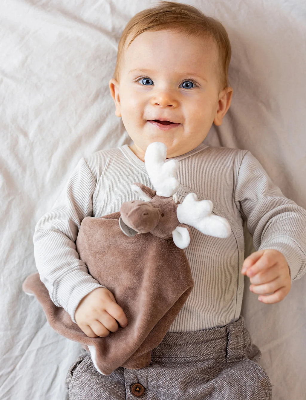 Diinglisar Bio Babydecke Spielzeug Elch für Babys