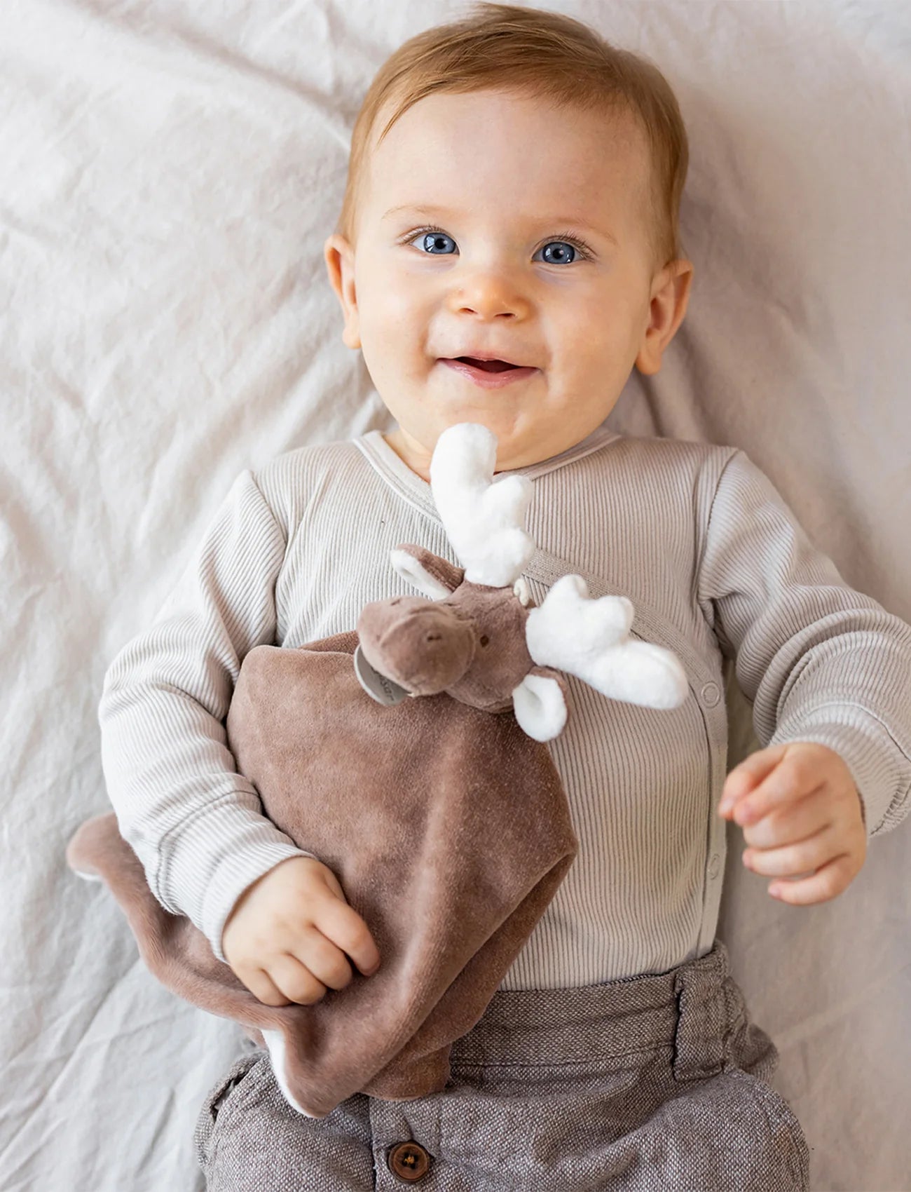 Diinglisar Bio Babydecke Spielzeug Elch für Babys