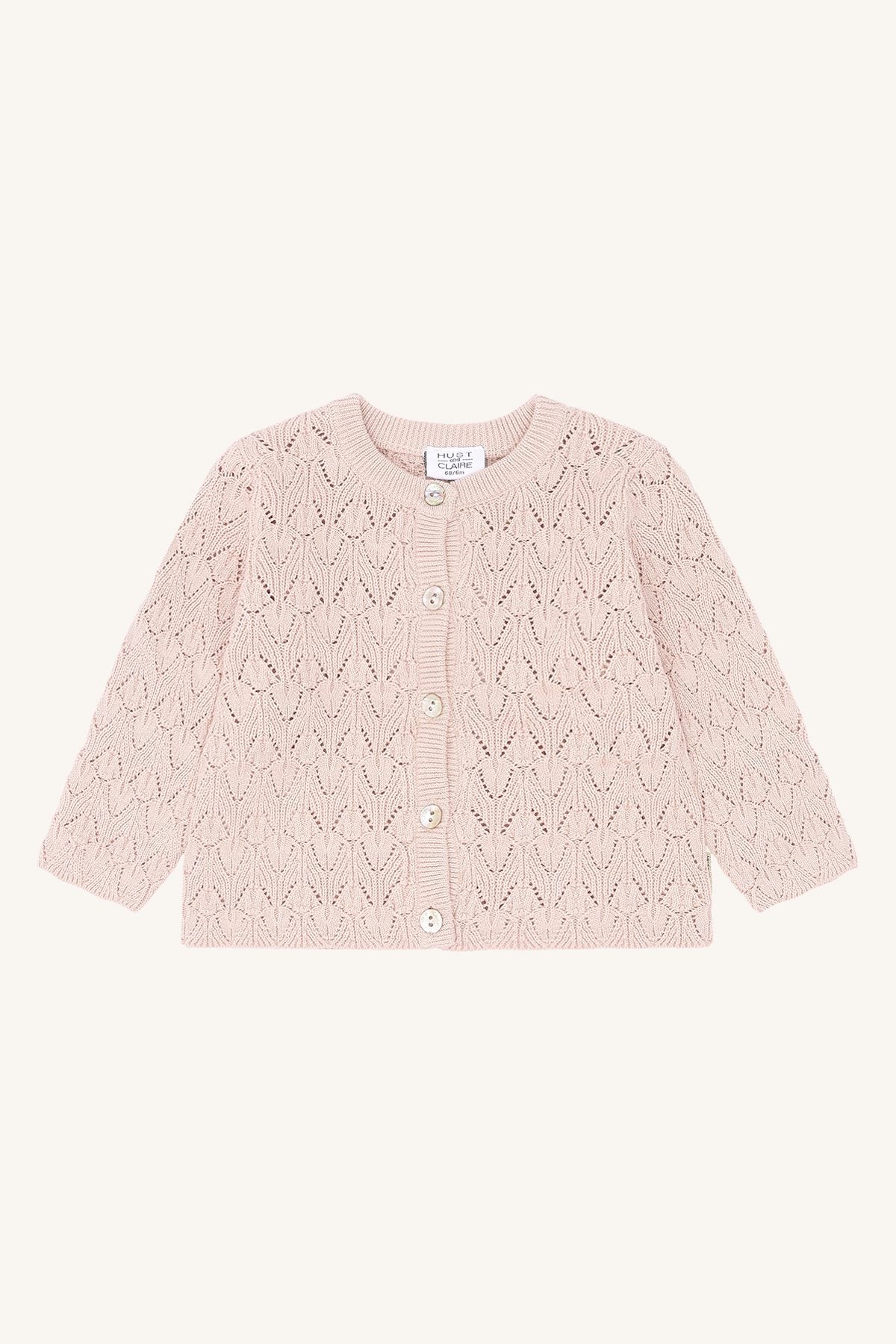 Hust & Claire HCCilja Strick Cardigan Pointelle peach dust