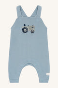 Hust & Claire Suit HC Mikie Loop Trägerhose mit Traktormotiv light blue