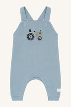 Hust & Claire Suit HC Mikie Loop Trägerhose mit Traktormotiv light blue