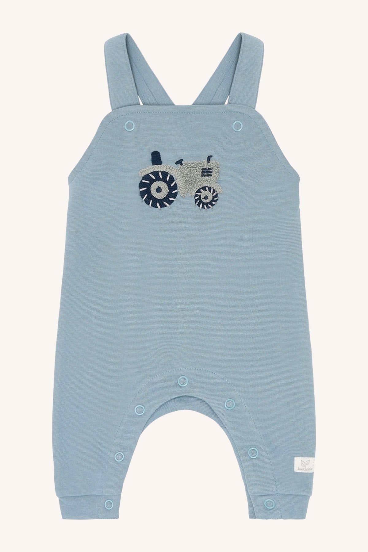 Hust & Claire Suit HC Mikie Loop Trägerhose mit Traktormotiv light blue