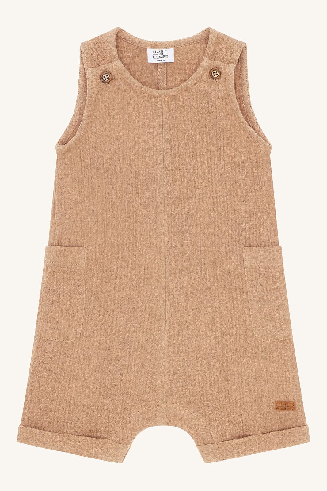 Hust & Claire Suit HC Mik Muslin- Overall  Musseline Farbe warm sand noch in Gr. 68 und Gr. 74 !