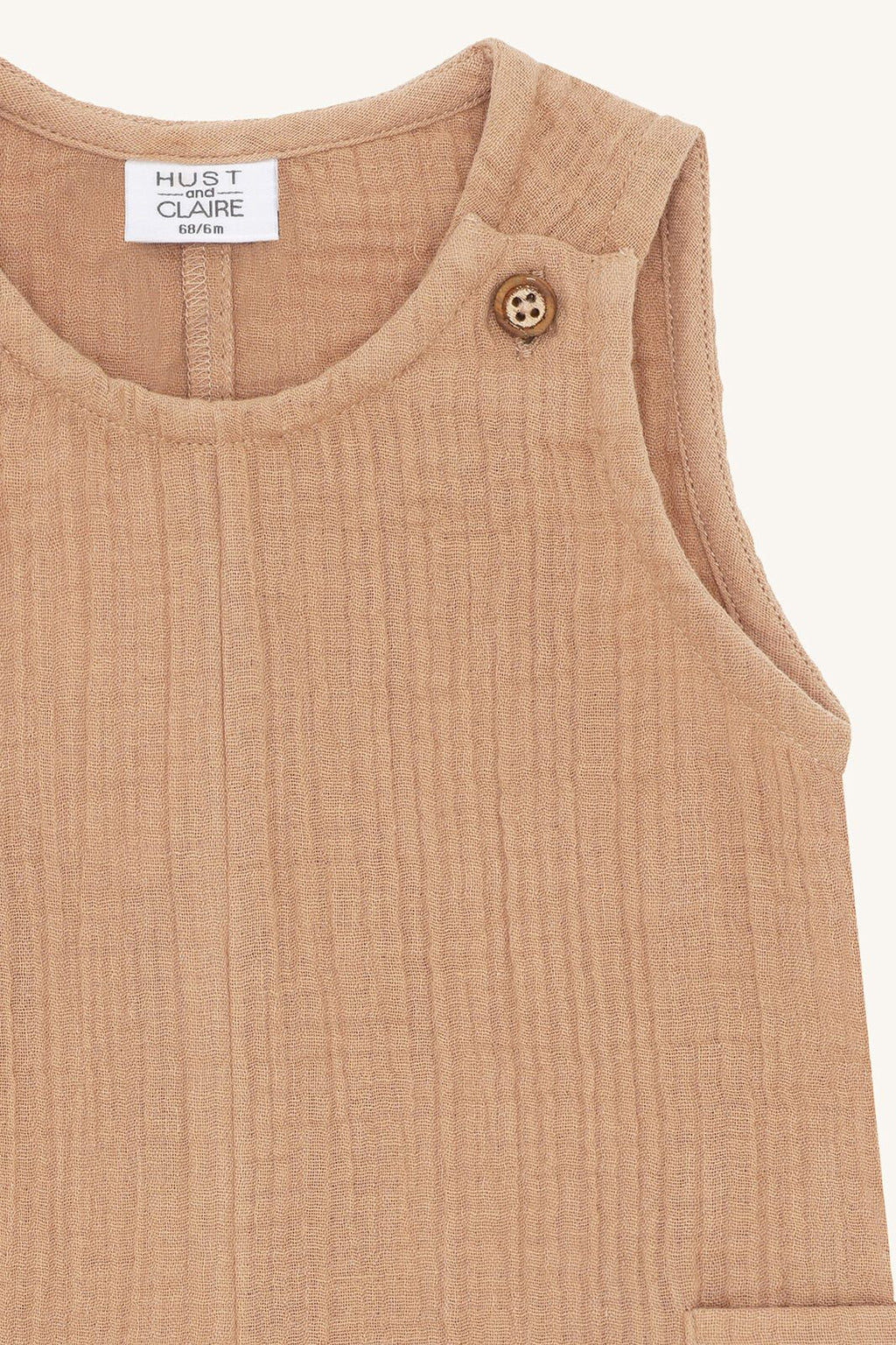 Hust & Claire Suit HC Mik Muslin- Overall  Musseline Farbe warm sand noch in Gr. 68 und Gr. 74 !