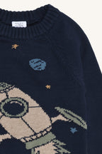 Hust & Claire HC Knit Rocket Strickpullover mit Rakete