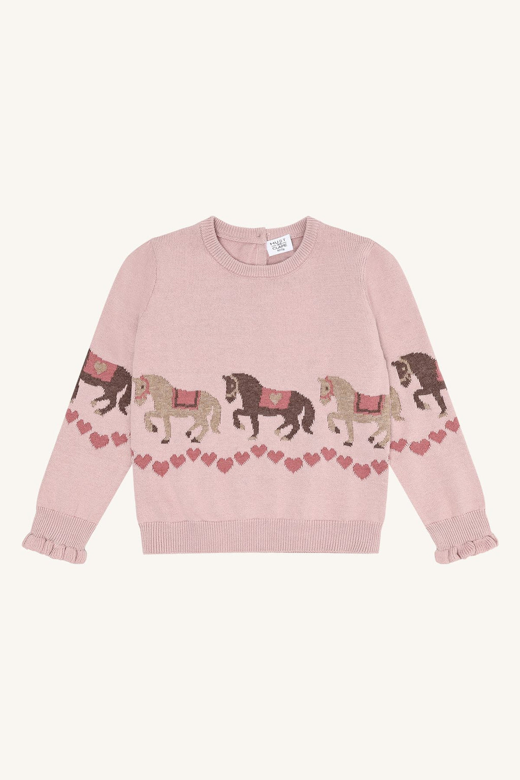 Hust & Claire Pullover mit Pferd aus 100% Bio-Baumwolle HCPani - Adobe Rose