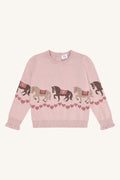 Hust & Claire Pullover mit Pferd aus 100% Bio-Baumwolle HCPani - Adobe Rose