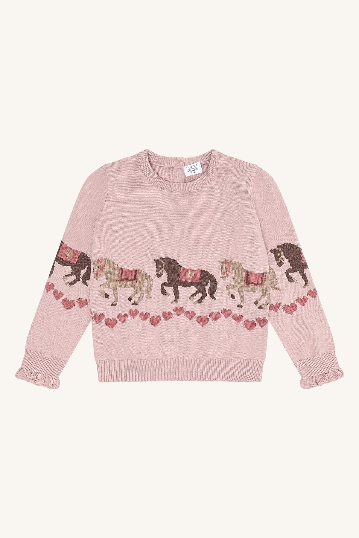 Hust & Claire Pullover mit Pferd aus 100% Bio-Baumwolle HCPani - Adobe Rose
