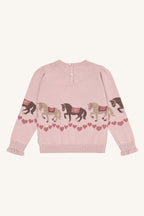Hust & Claire Pullover mit Pferd aus 100% Bio-Baumwolle HCPani - Adobe Rose