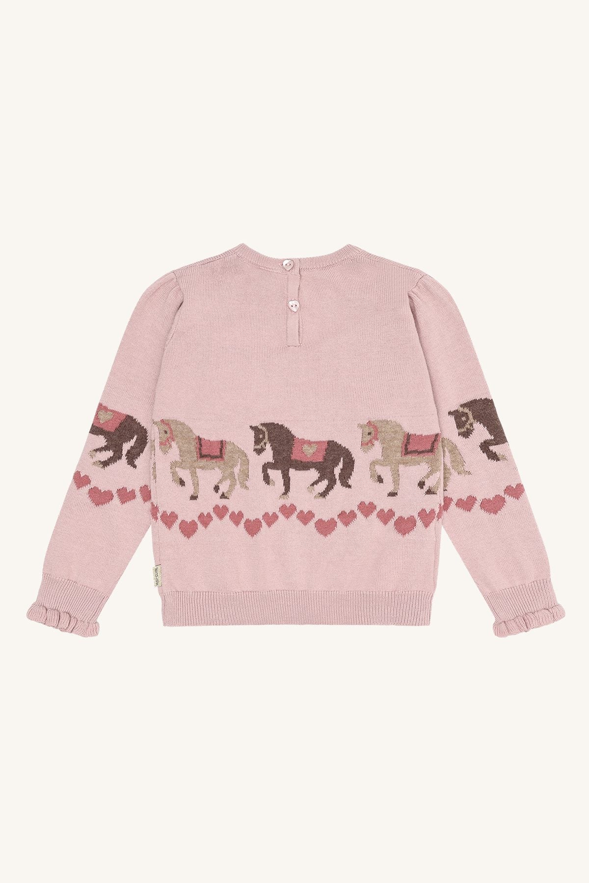 Hust & Claire Pullover mit Pferd aus 100% Bio-Baumwolle HCPani - Adobe Rose