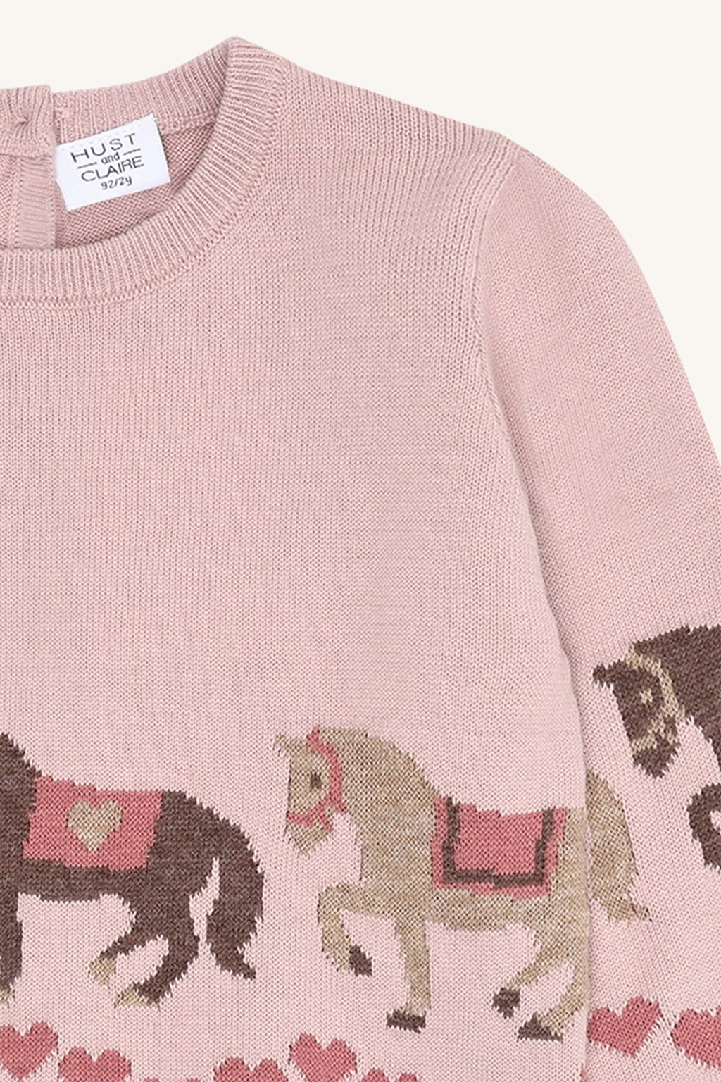 Hust & Claire Pullover mit Pferd aus 100% Bio-Baumwolle HCPani - Adobe Rose