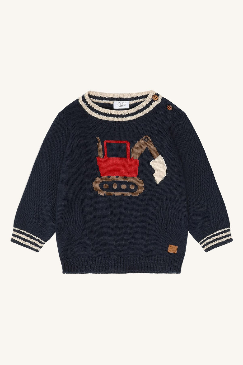 Hust & Claire Strickpullover mit Baggermotiv