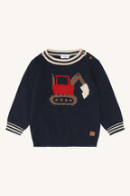 Hust & Claire Strickpullover mit Baggermotiv