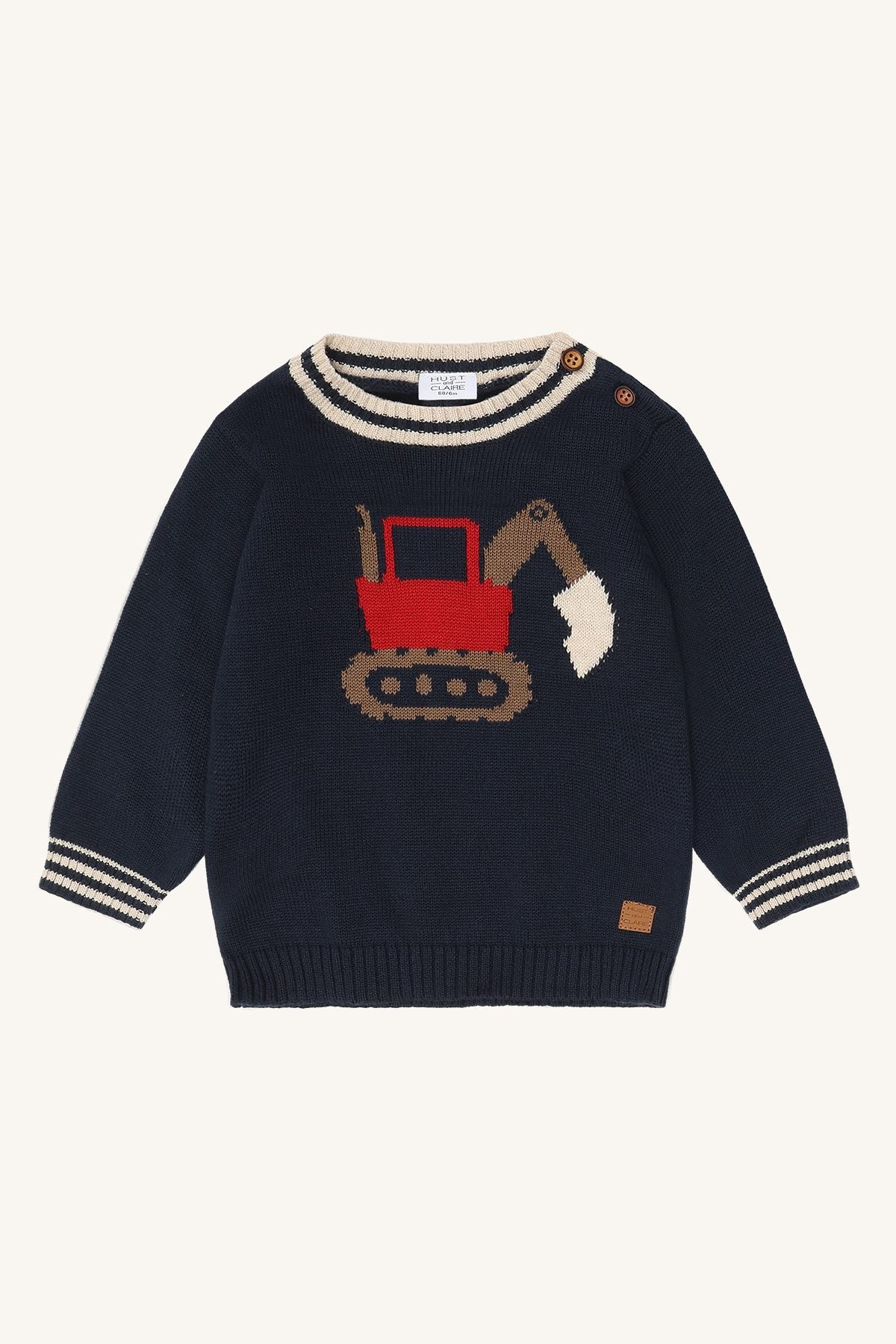 Hust & Claire Strickpullover mit Baggermotiv