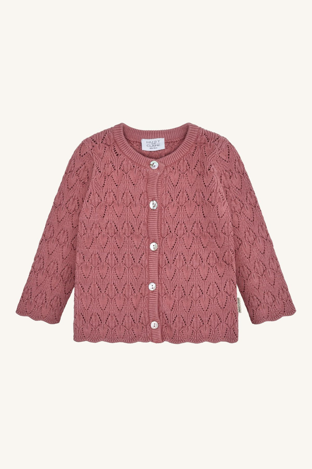 Hust & Claire Ajourstrickjacke HC Cilija Pointelle Dry rose