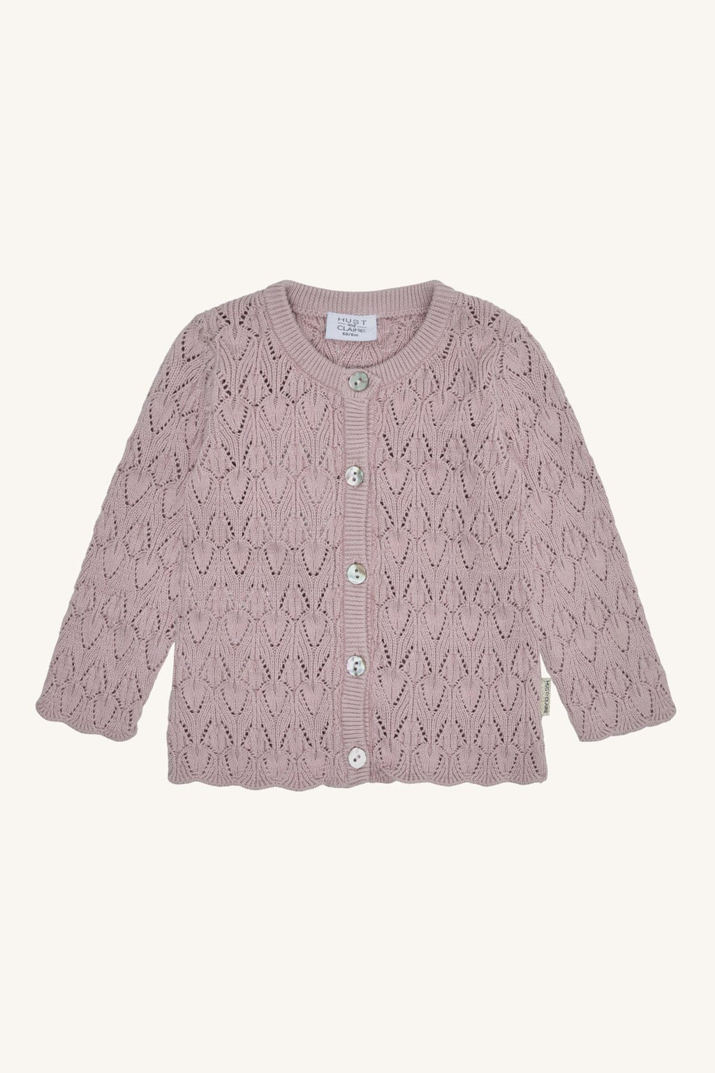 Hust & Claire Ajourstrickjacke HC Cilija Pointelle Adobe rose