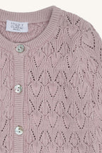 Hust & Claire Ajourstrickjacke HC Cilija Pointelle Adobe rose