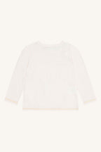 Hust & Claire HC Alma Langarmshirt mit Steckenpferd-Stickerei Farbe creme