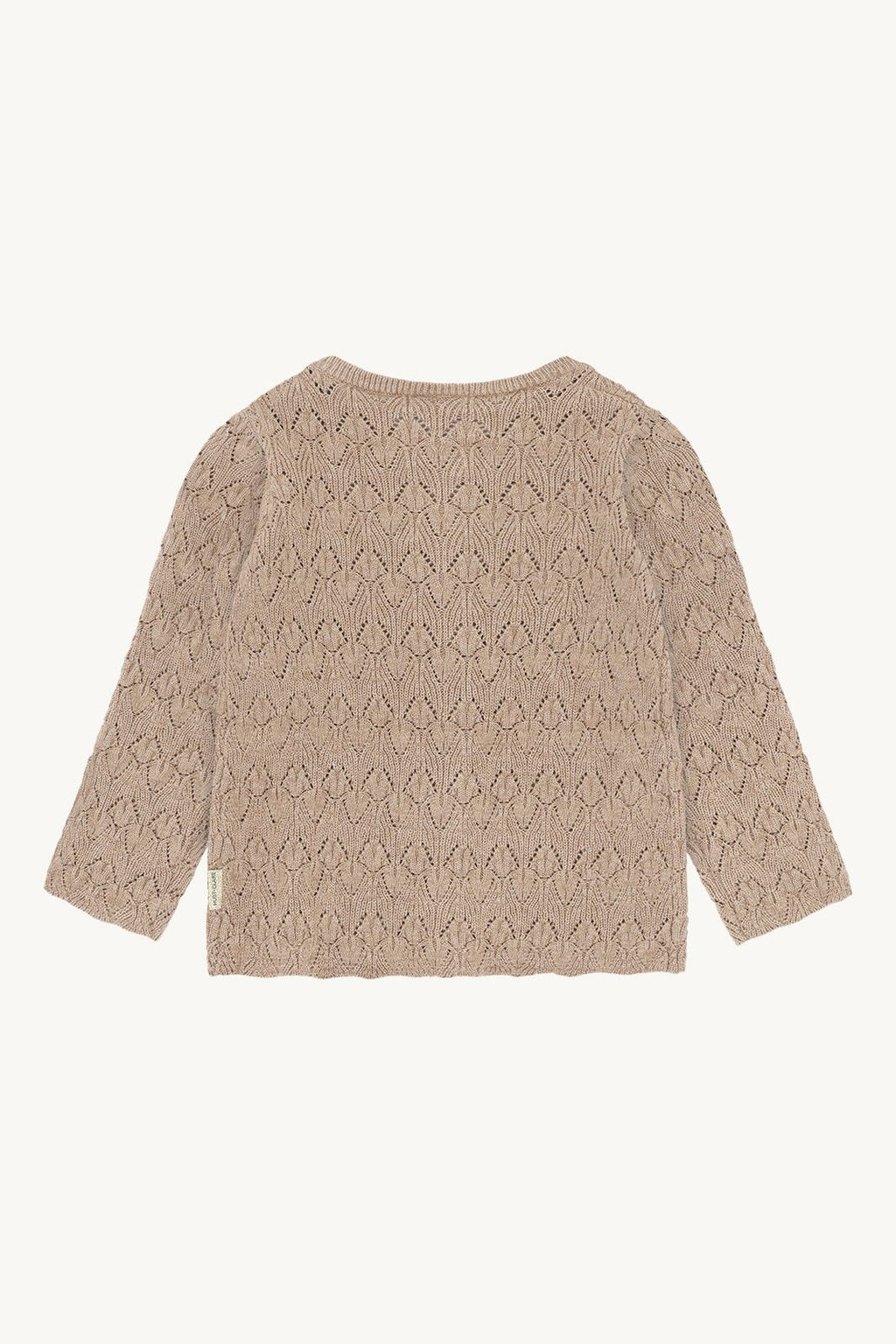 Hust & Claire Ajourstrickjacke HC Cilija Pointelle rugby tan