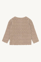 Hust & Claire Ajourstrickjacke HC Cilija Pointelle rugby tan