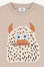 Hust & Claire HCAnton Snowmonster Langarmpullover mit lustigem Schneemonster Motiv