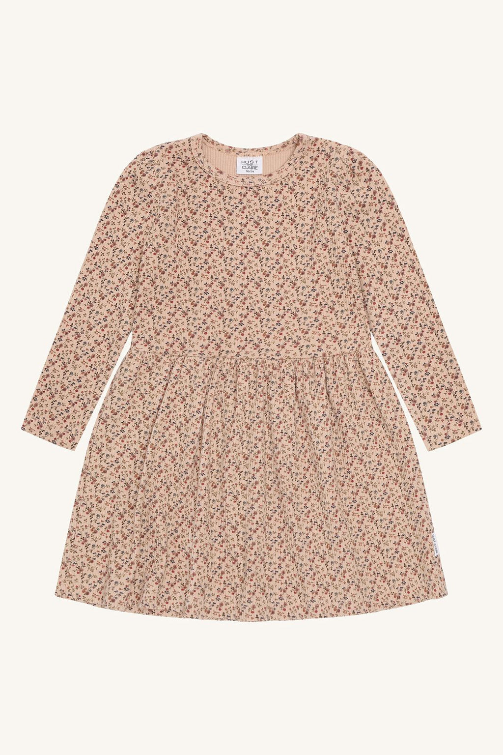 Hust & Claire HC Donna Little roses Kleid aus gerippter Biobaumwolle