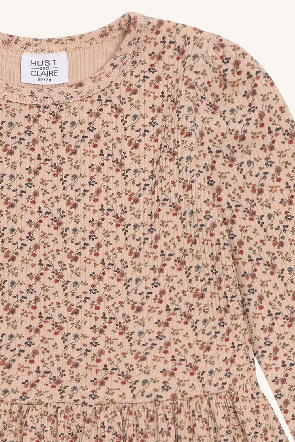 Hust & Claire HC Donna Little roses Kleid aus gerippter Biobaumwolle