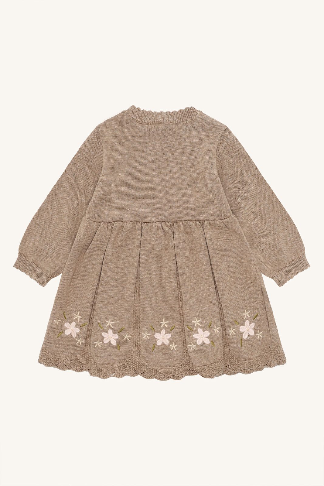 Hust & Claire HCKlara flower Babybodykleid aus Strick mit Stickerei und schönen Details