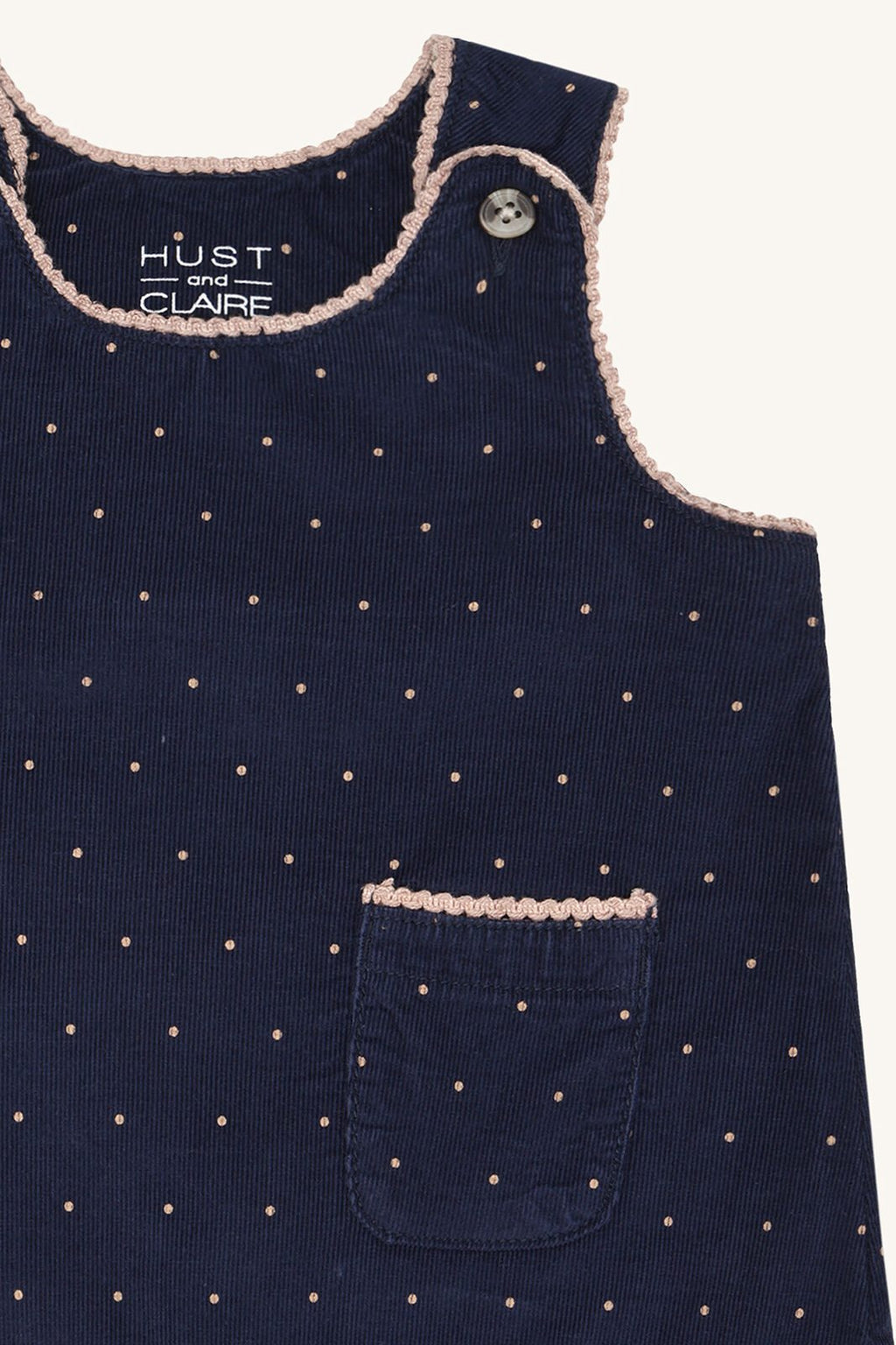 Hust & Claire HCKis Dotty - Mini Feincord Kleid mit Punkten und schönen Details
