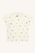 Hust & Claire HCAdrian Animal - Poloshirt mit gestickten wilden Tieren Farbe creme