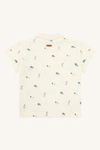 Hust & Claire HCAdrian Animal - Poloshirt mit gestickten wilden Tieren Farbe creme