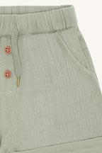 Hust & Claire HCHerluf Muslin Babyshorts - Shorts aus Musseline in Farbe Farbe salbei
