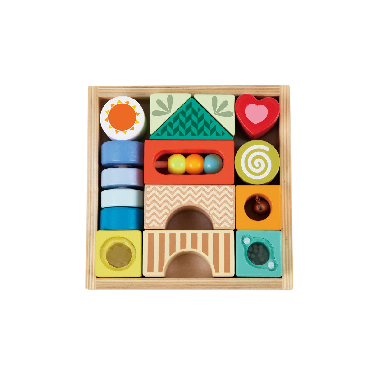 Classic World Holzklötze Entdecker: 18,3x18,3x4,3 cm / Ab 18 Monaten