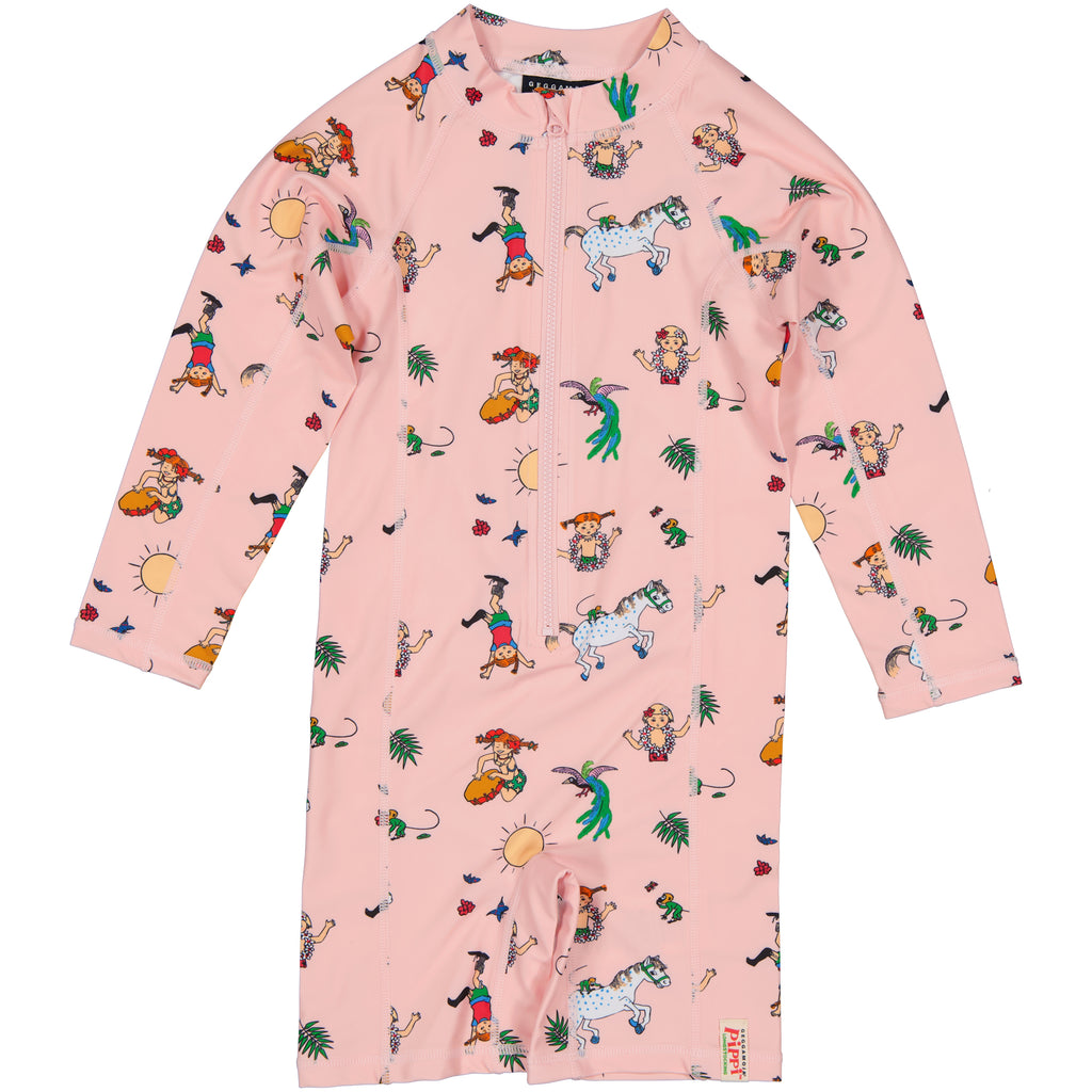 UV Anzug Pippi Langstrumpf in Farbe rosa