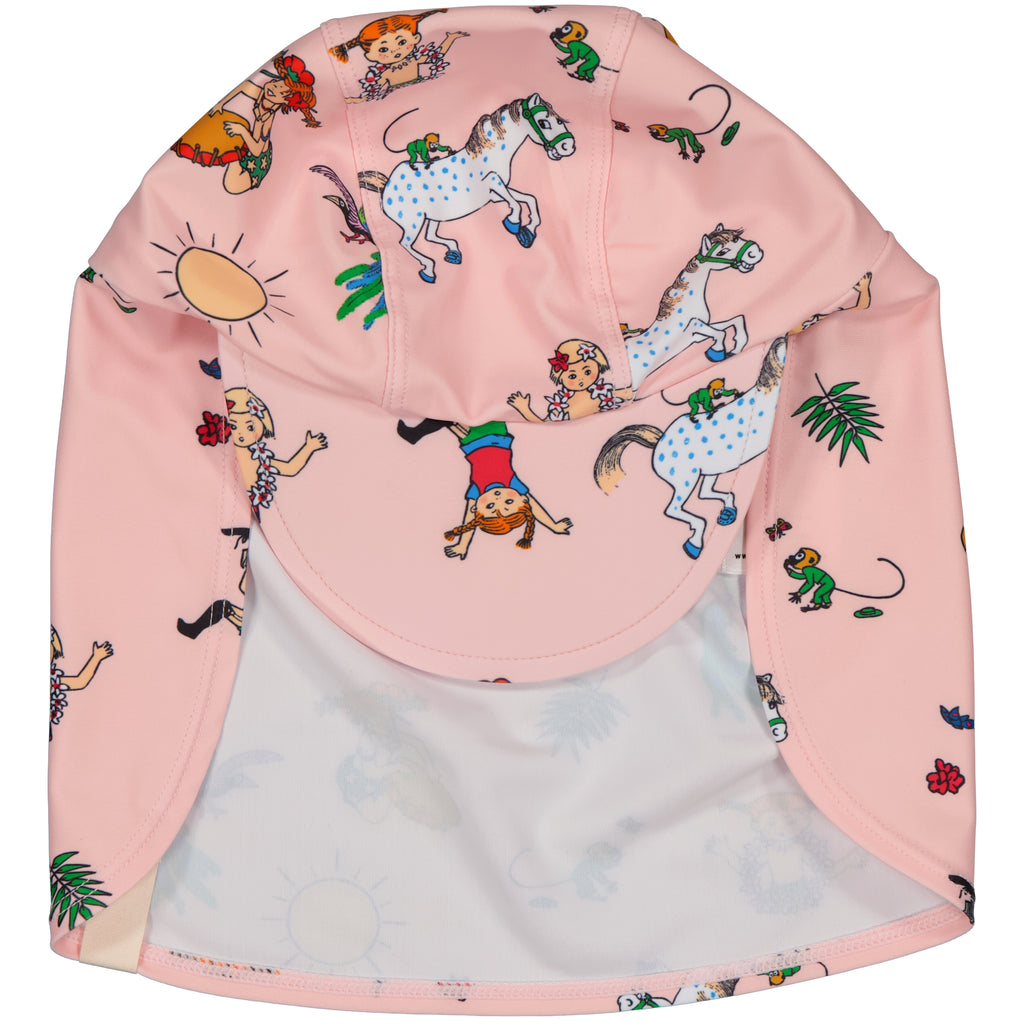UV Schutz Sonnenkappe mit Pippi Langstrumpf Farbe rosa