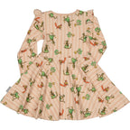 Kleid mit Rüschendetails Pettersson und Findus rosa gestreift