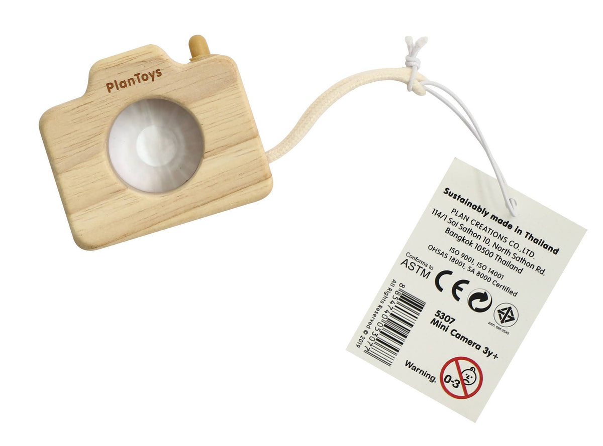 PlanToys- Kamera Mini Ab 3 Jahre 100% Gummibaumholz