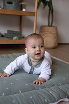 Baby Spielmatte / Krabbeldecke aus Biobaumwolle - Farbe eucalyptus