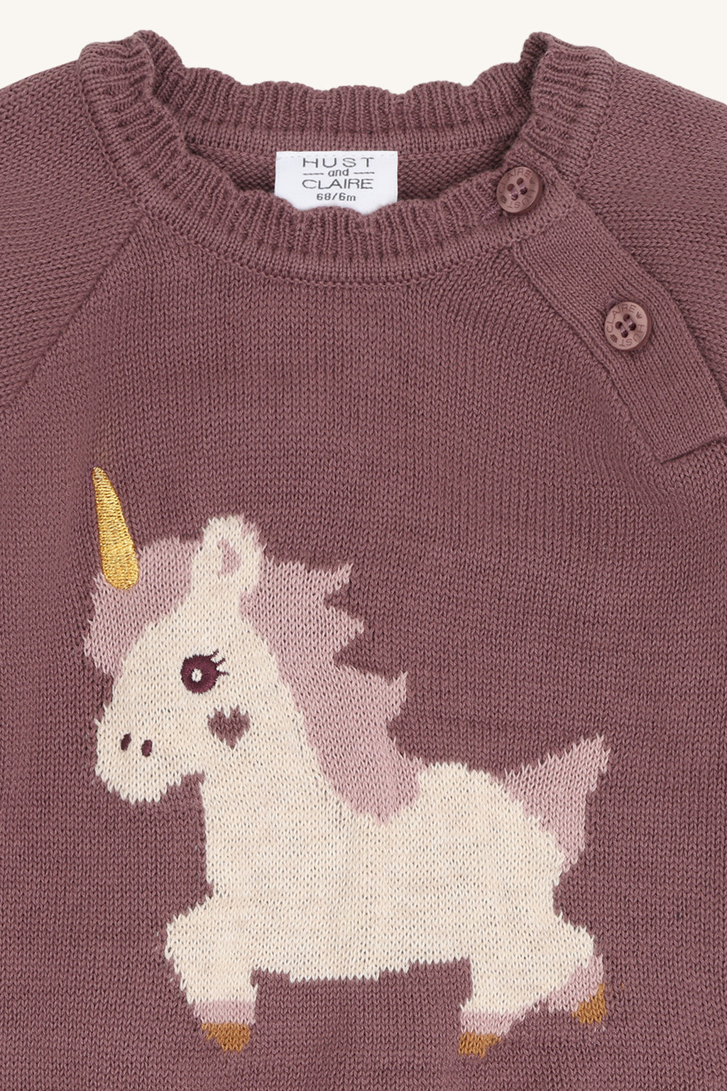Hust and Claire HCPusle Magic Einhorn Strickpullover mit Rüschendetails