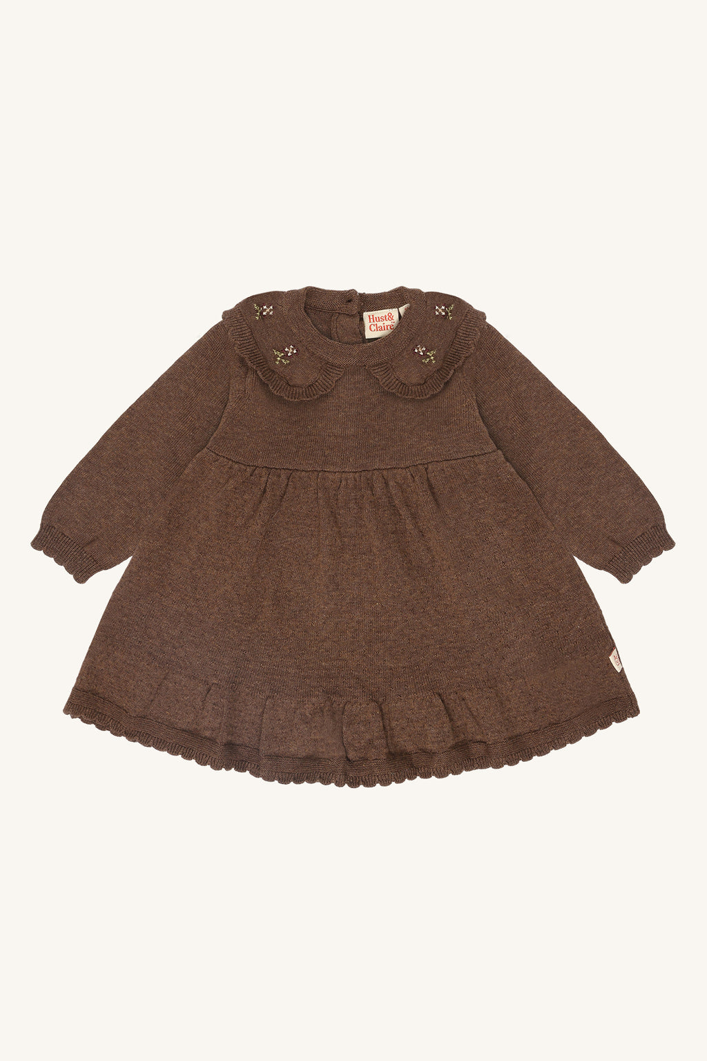 hust and claire HCKlara knit Strickkleid braun
